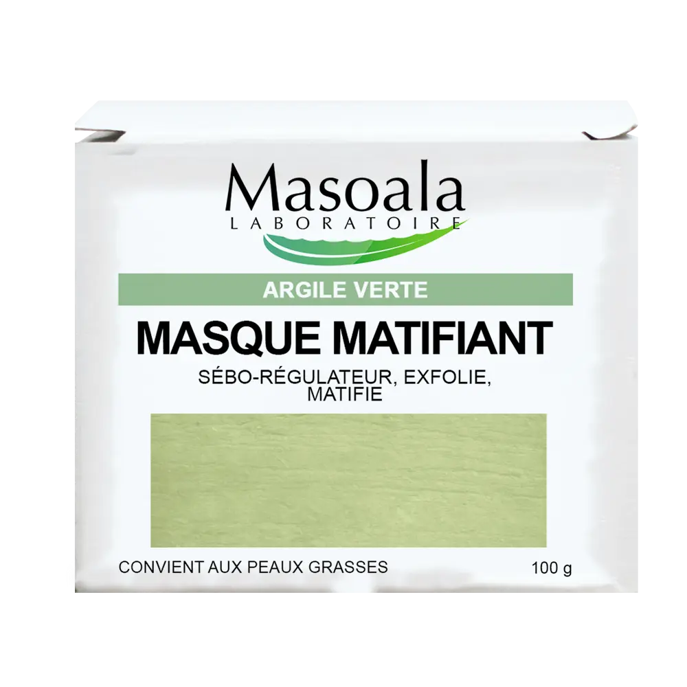 Masque MATIFIANT, argile verte