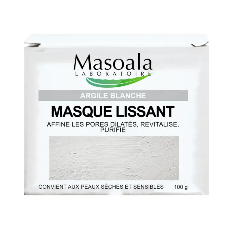 Masque LISSANT, argile blanche