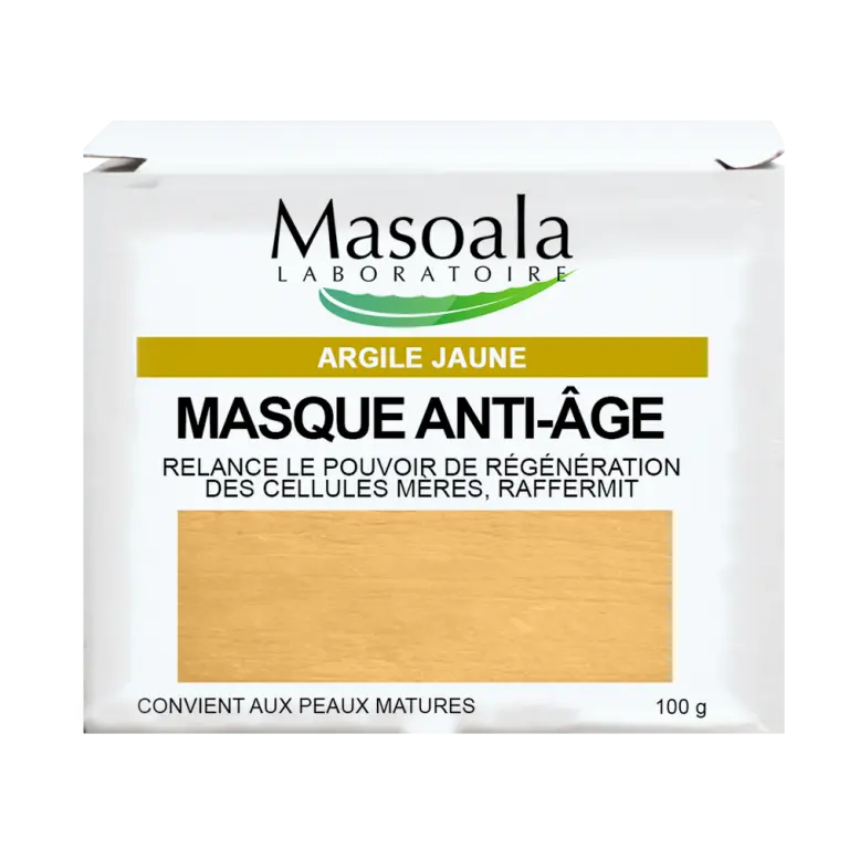 Masque ANTI-AGE, argile jaune