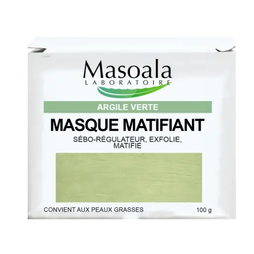 [MA/C/SP/087] Masque MATIFIANT, argile verte