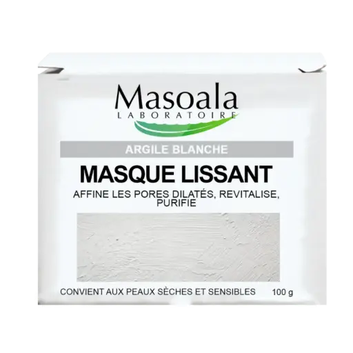 [MA/C/SP/089] Masque LISSANT, argile blanche